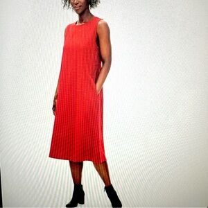 NWT Eileen Fisher Soft Wool Flannel Crew Neck Dress